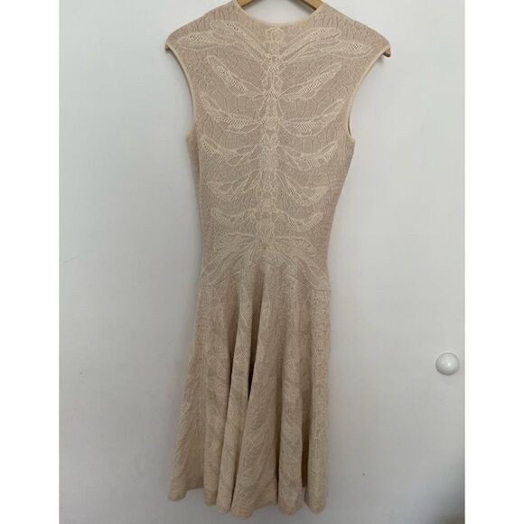 Alexander McQueen Cap-Sleeve Spine Lace Dress - Picture 5 of 7